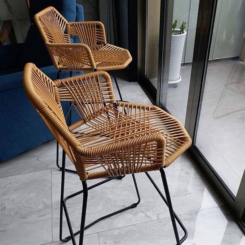 Black rattan bar - rattan,