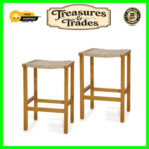 Luxury acacia wood bar - bar, stools