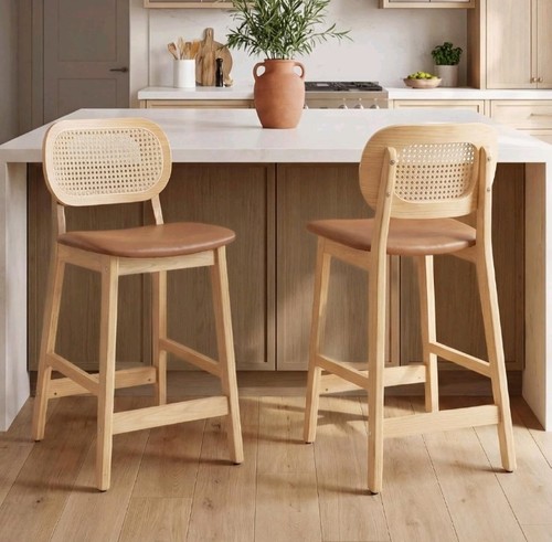 Bar stools set wooden - set, 2