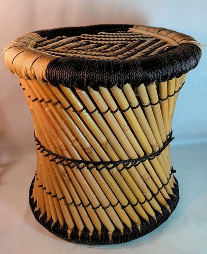 Bamboo rattan stool side - rattan,