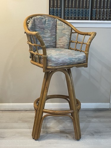 Vintage rattan swivel bar - swivel,