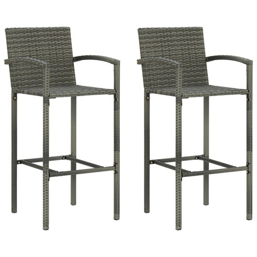 Bar stools pcs grey poly - bar, 2