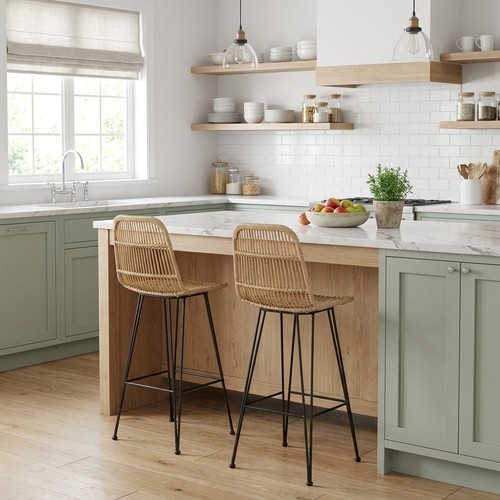 Bar stools set - bar, natural