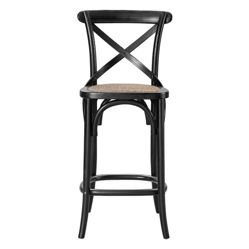 Gear back wood counter stool - x-back,