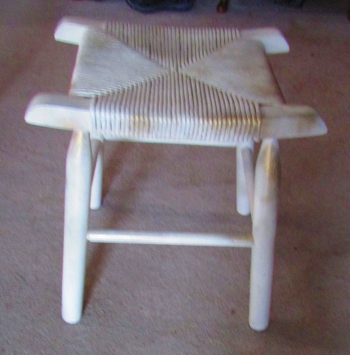 Woven cane wood - wood, stool