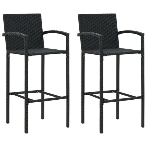 Bar stools pcs black - 2, poly