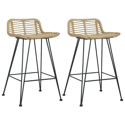 Bar stool 2pcs - bar, natural